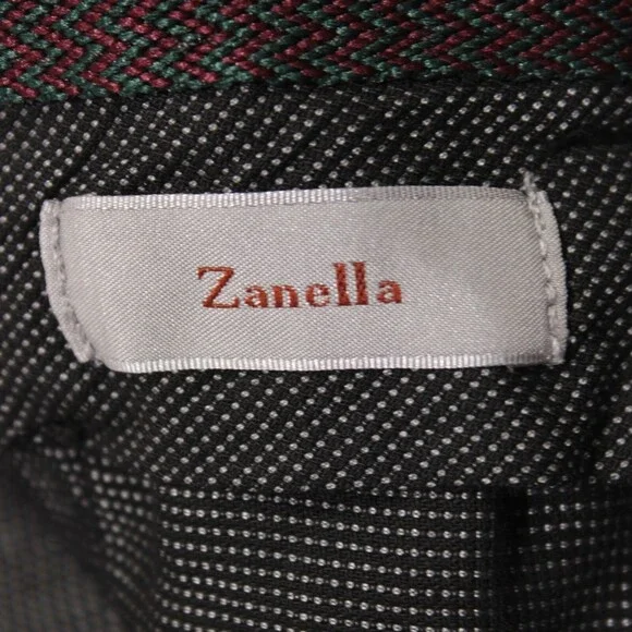 Zanella NWT Chinos / Casual Pants Size 34 US Noah In Solid Black Cotton Blend